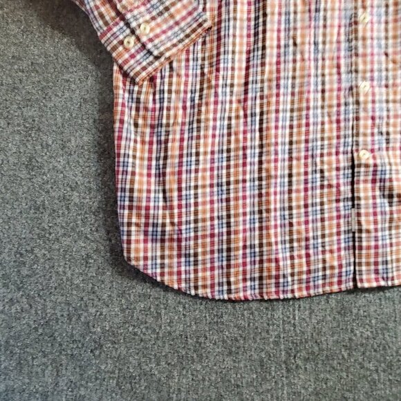 Peter Millar Shirt Mens XXL Blue Pink Check Plaid Cotton Long Sleeve Button Up - Picture 13 of 16